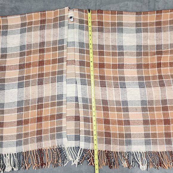 Universal Thread‎ Kimono Wrap Shaw One Size Warm Flowy Open Front Plaid Classic - Picture 6 of 7